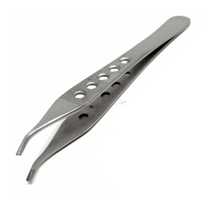 Pinzas de Tejido Reutilizables Adson Brown Curvas de Acero Inoxidable, Certificación CB - Product Image 1