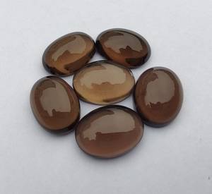 Qualité supérieure Quartz fumé naturel forme ovale Cabochon dos plat calibré véritable pierre précieuse en vrac pour la fabrication de bijoux utilisation en vrac - Product Image 5