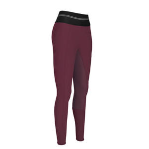 Legging de montar a caballo de proveedor de fábrica de diseño OEM, leggings de montar a caballo ajustados personalizados con asiento completo para mujer - Product Image 5