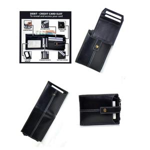 2025 vente chaude hommes Premium qualité Style chic portefeuille en cuir Logo personnalisé ouvert pince à billets doublure en Nylon mode faible coût - Product Image 6