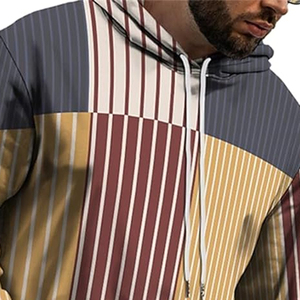 Basics Streetwear Sudadera con capucha recortada bordado desgastado peso pesado 500gms lavado ácido apliques parche Sudadera con capucha Conjunto de sudadera para hombres - Product Image 6