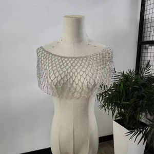 Unique Handmade Party Wrap for <b>Women</b> and Adults ODM Club Wear High Fashion Preppy Style Beaded <b>Cape</b> - Product Image 1