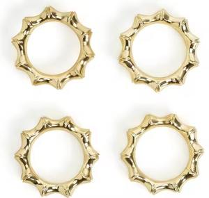 Juego de servilleteros de oro brillante para agregar un toque glamoroso a la configuración de la Mesa, perfecto para bodas, fiestas y cenas festivas - Product Image 1