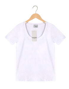 OEM personalizado de las mujeres Slim Fit Spandex/algodón de manga corta con cuello en V camiseta transpirable Anti-Pilling Logo en 18 colores para el verano - Product Image 3