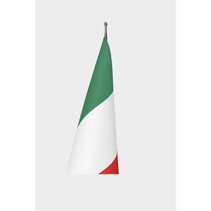 Bandera de mano oficial de Italia para interiores, impresa digitalmente en poliéster y seda, con asta de aluminio y fibra de vidrio. - Product Image 3