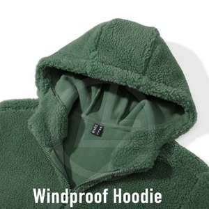 <b>Men's</b> <b>Sherpa</b> Fleece Pullover <b>Hoodie</b> with Super Soft Warm Inner Layer Winter Thermal Breathable Lightweight - Product Image 2