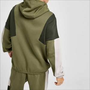 CLUB FLEECE COLOR BLOCK HOODIE PREMIUM HEAVYWEIGHT PULLOVER SUDADERA STREETWEAR SUDADERA CON CAPUCHA DE ALGODÓN DE GRAN TAMAÑO. - Product Image 4