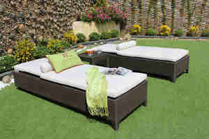 Modern 2025 Synthetic <b>Rattan</b> <b>Sun</b> <b>Lounger</b> Recliner for Outdoor Patio & Poolside - Product Image 2