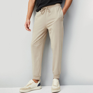 Men's Summer Casual Cargo Pants Solid Color Washed Cotton Mid Waist Zipper Fly Worsted Flat Design Wear-Resistant - Product Image 5