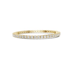 6.37 TCW Round Brilliant Cut Moissanite Tennis <b>Bracelet</b> 925 <b>Sterling</b> <b>Silver</b> Bridal Wedding Fine Jewelry 7 Inch <b>Women</b>’s <b>Bracelet</b> - Product Image 6