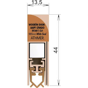 Wooden Door Draft <b>Stopper</b> Wind-Ex 1-311 Single-Sided 985mm White Seal by ATHMER - Product Image 3