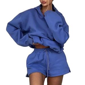 Conjunto Casual de Dos Piezas para Mujer, Top Corto y Pantalones Cortos de Ciclismo, 100% Algodón, Estilo Urbano, Ecológico, Transpirable - Product Image 4