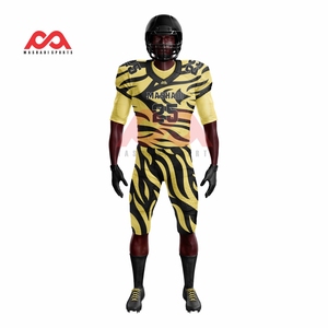 Uniformes de fútbol para hombre Sublimados Colores sólidos Ajuste fácil Uniforme de fútbol americano de 8 paneles con pantalones acolchados - Product Image 2