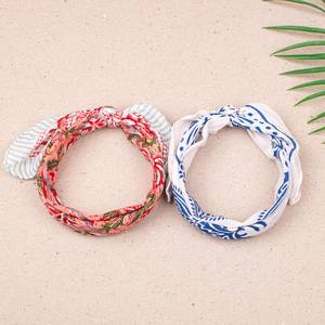 Handblock Printed Cotton <b>Bandanas</b> Set Of 2 Lightweight Summer Headwrap Beach Bandana Birthday Gift - Product Image 5