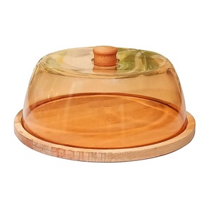 ขาตั้งเค้กไม้ทรงกลมยอดนิยม พร้อมโดมครอบ สำหรับตกแต่งโต๊ะอาหารโรงแรม อุปกรณ์ตกแต่งงานแต่งงาน และงานเลี้ยงต่างๆ - Product Image 1