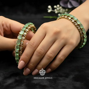Russian <b>Emerald</b> Fine Bangle - Product Image 3
