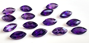 Améthyste naturelle Marquise 5x10mm Coupe à facettes-Coupe améthyste en vrac de qualité supérieure - Product Image 3