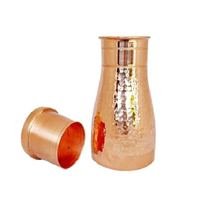 Botellas de agua de cobre puro de lujo hechas a mano de 1000ml a prueba de fugas, refuerzo inmunológico, desintoxicación personalizada, accesorios para bebidas recicladas - Product Image 6