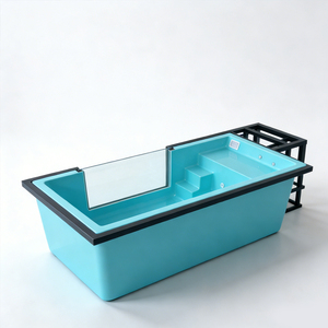 Piscina Elevada de Fibra de Vidrio con Estructura Semi Enterrada y Bomba de Piscina para Jardín - Product Image 3
