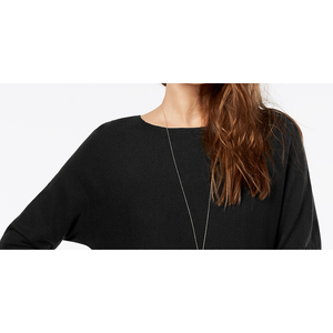 INC International Concepts Maglione Tunica Vintage da Donna Taglia Petite Nero con Decorazioni a Nappine e Bottoni Traspirante Lavorato a Maglia per l'Autunno - Product Image 2