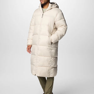 Chaqueta larga acolchada de invierno para hombre al por mayor de alta calidad, diseño de lujo con decoración larga y cuello con capucha - Product Image 4