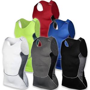 Camiseta de Compresión para Hombre, Chaleco Deportivo sin Mangas, Secado Rápido, Capa Base Atlética, Ajuste Ceñido, Camiseta Deportiva para Entrenamiento de Fisicoculturismo - Product Image 1