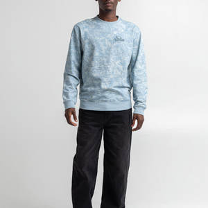 2024 sudadera de lavado ácido de la mejor calidad para adultos invierno Casual patrón sólido cuello redondo suelto estampado liso tela hecha Pakistán - Product Image 4