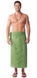 Pareo Hawaiano de Polinesia para Hombre, Sarong de Poliéster Satinado, Suave, Ligero, de Secado Rápido, para la Playa - Product Image 6