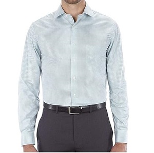 Chemise de bureau formelle à manches longues pour homme en polyester/coton, coupe ajustée décontractée, couleur marron, respirante, écologique, flanelle rapide - Product Image 6