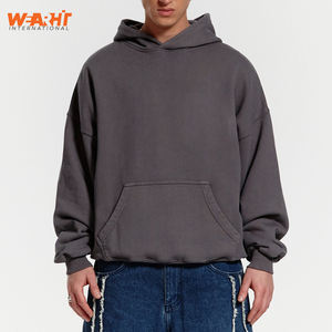 100% coton pull à capuche pour hommes femmes personnalisable hiver basiques avec 3D brodé délavé cravate teinture impression coupe ample - Product Image 2