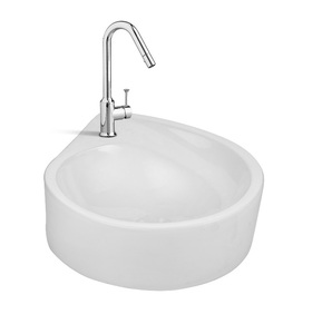 Lavabo de salle de bain ovale lisse avec finition sans couture et intérieur spacieux pour un accès confortable - Product Image 2