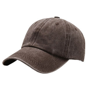 Casquette de baseball en coton délavé et vieilli avec boucle métallique, style unisexe, ajustable, type polo ou trucker - Product Image 4