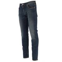 SIBTAINSIO SPORTS Jean droit déchiré bleu pour homme, 100 % coton tricoté, poids moyen, respirant, séchage rapide, boutonné