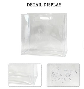 กระเป๋าใส PVC แบบมีหูหิ้ว ตัดแบบไดคัท กันน้ำ ใช้ซ้ำได้ สำหรับใส่ของช้อปปิ้ง ของใช้สำหรับเดินทาง และเครื่องสำอาง - Product Image 1