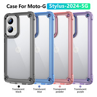 Coques de téléphone semi-transparentes antichoc, coins renforcés, coque arrière souple en TPU + acrylique, cadre d'objectif en métal de couleur pure