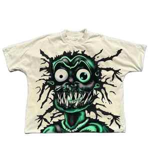 เสื้อยืดผู้ชายโอเวอร์ไซส์ลายกราฟิกทรงครอปเสื้อยืดแห้งเร็วผ้าฝ้าย100% พิมพ์ลายดีทีจีเสื้อยืดขายส่ง - Product Image 5