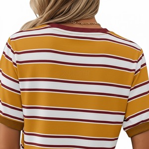Camiseta de Mujer, Primavera-Verano 2025, Estilo Elegante, Cuello Inclinado, Corte Ajustado, Color Sólido, Diseño Irregular - Product Image 4