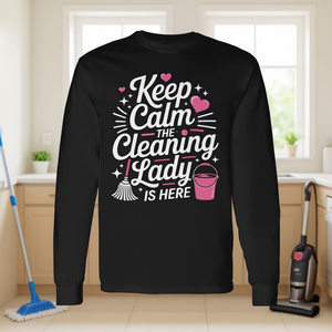 T-shirt à manches longues pour les passionnés de nettoyage, les femmes de ménage et les femmes de service – Idée cadeau promotionnel - Product Image 3