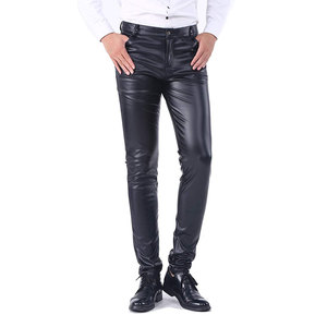 Pantalon décontracté pour homme en cuir véritable de haute qualité, léger, écologique, séchage rapide, couleur unie, best-seller streetwear, coupe droite - Product Image 1