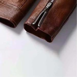 Chaqueta de Invierno Estilo Motero para Hombre de Alta Calidad, Cuello Alto, Tela de Cuero y Lona, Moda Urbana, Servicio OEM - Product Image 6