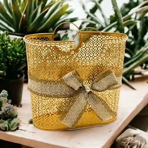 Cesta de regalo de metal refinado y de alta calidad para regalos corporativos u ocasiones exclusivas y regalos de boda a precio mayorista - Product Image 6