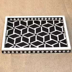 Plateau de service en résine personnalisé de haute qualité élégant et écologique à des fins décoratives - Product Image 4