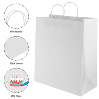 Bolsas de Papel Kraft con Logotipo Personalizado, Impresión Digital, Asas de Cuerda de Algodón, Reciclables, Estilo Clásico, Promoción para Supermercados