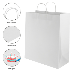 Bolsas de Papel Kraft con Logotipo Personalizado, Impresión Digital, Asas de Cuerda de Algodón, Reciclables, Estilo Clásico, para Supermercados y Exposiciones - Product Image 2