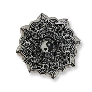 خشبية يين يانغ ماندالا جدار الفن ل التأمل فريد جدار أشكال فنية من الخشب البوهيمي الجدار الديكور - Product Image 1