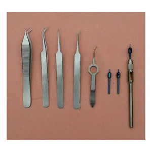 Juego de Instrumentos de Pinzas para Trasplante Capilar Astrin, Acero Inoxidable, 11.5 cm, Microcirugía Manual, Duradero, Certificado CE Clase II - Product Image 1