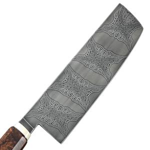 Couteau de chef JEXMOO, fait main, en acier carbone, multifonctionnel, avec étui en cuir pour une utilisation en cuisine - Product Image 2