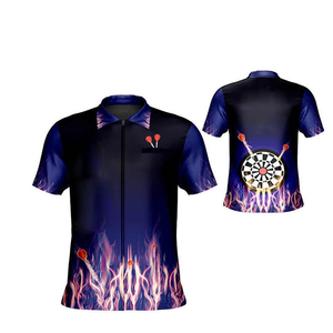 Vente en gros respirant séchage rapide 100% polyester fléchettes maillot sublimation hommes polo t-shirt conception personnalisée fléchettes chemises - Product Image 6