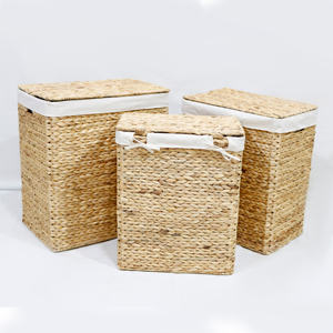 Artex Dong Thap usine jacinthe d'eau artisanat troncs à linge jonc de mer pliable panier à vêtements pour le stockage et la décoration de la maison - Product Image 4