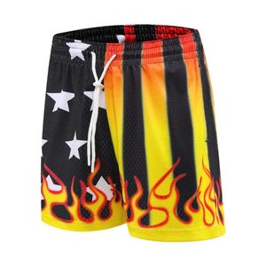 Short d'été en maille de basket-ball à cordon imprimé par sublimation pour hommes, short en maille respirant à séchage rapide et personnalisé - Product Image 3